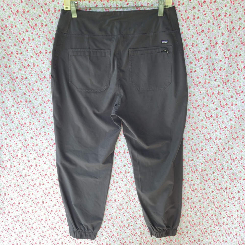 Patagonia Happy Hike Studio Pants Womens Size M Gray Elastic Cuff Hiking Jogger